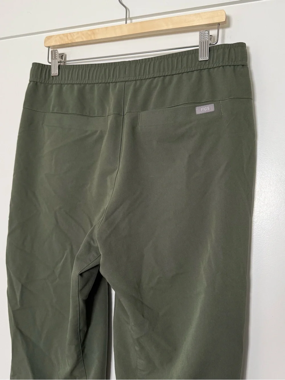 Figs Olive Green Joggers with Navy Drawstring